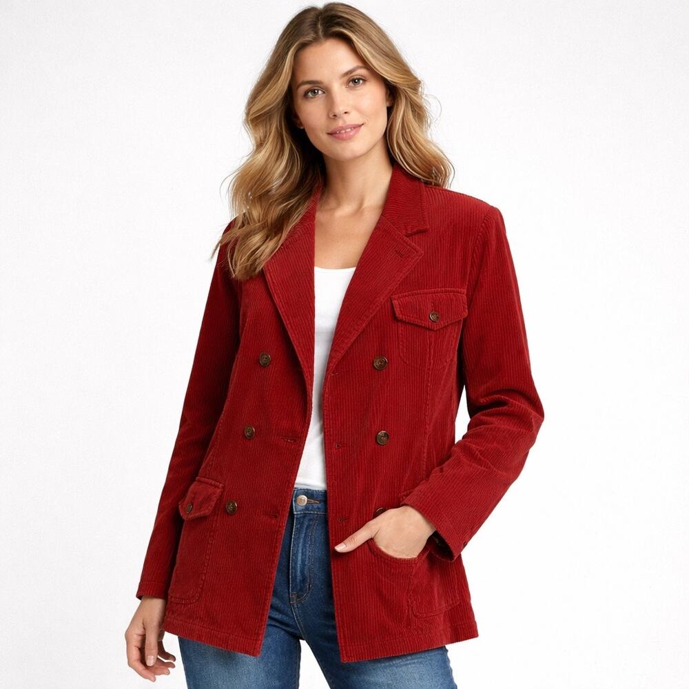 Boundary Waters Corduroy Jacket Womens Large Brown Soft Shell Everyday Coat